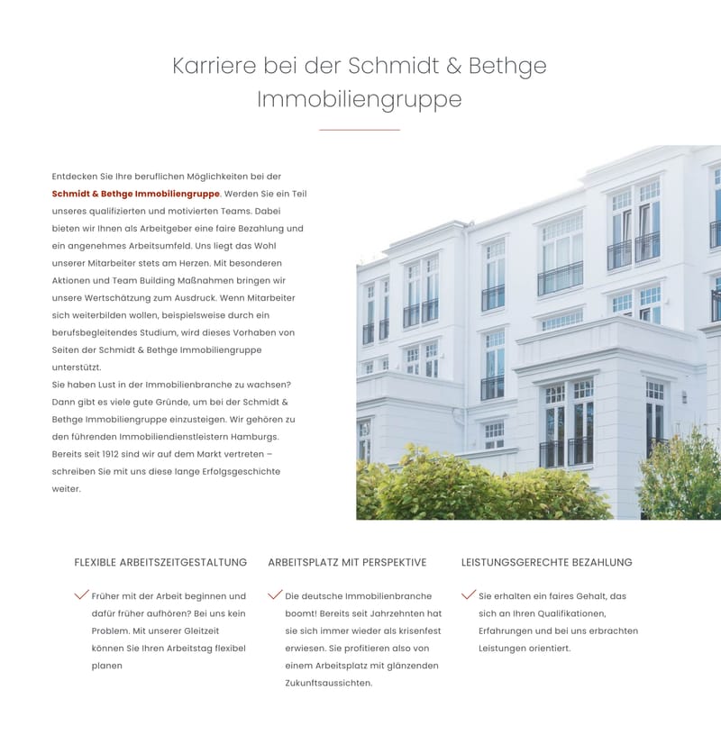 Karrierebereich von Schmidt und Bethge