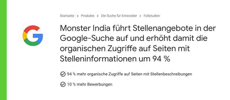 Fallstudie Monster India: verdoppelte organische Zugriffe
