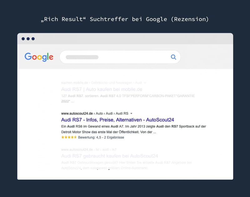 Suchergebnis mit Rezensions-Snippet und Sternebewertung